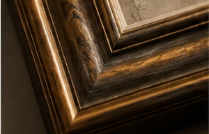 Protective black frame corner